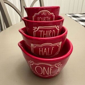 Rae Dunn Red Measuring Cups Set